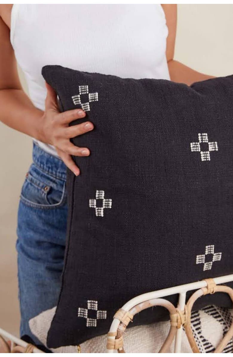 Pillowpia Marguerite Pillow Cover, Alternate, color, Black