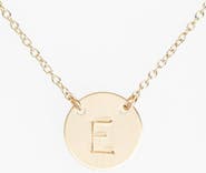 Nashelle 14k-Gold Fill Anchored Initial Disc Necklace