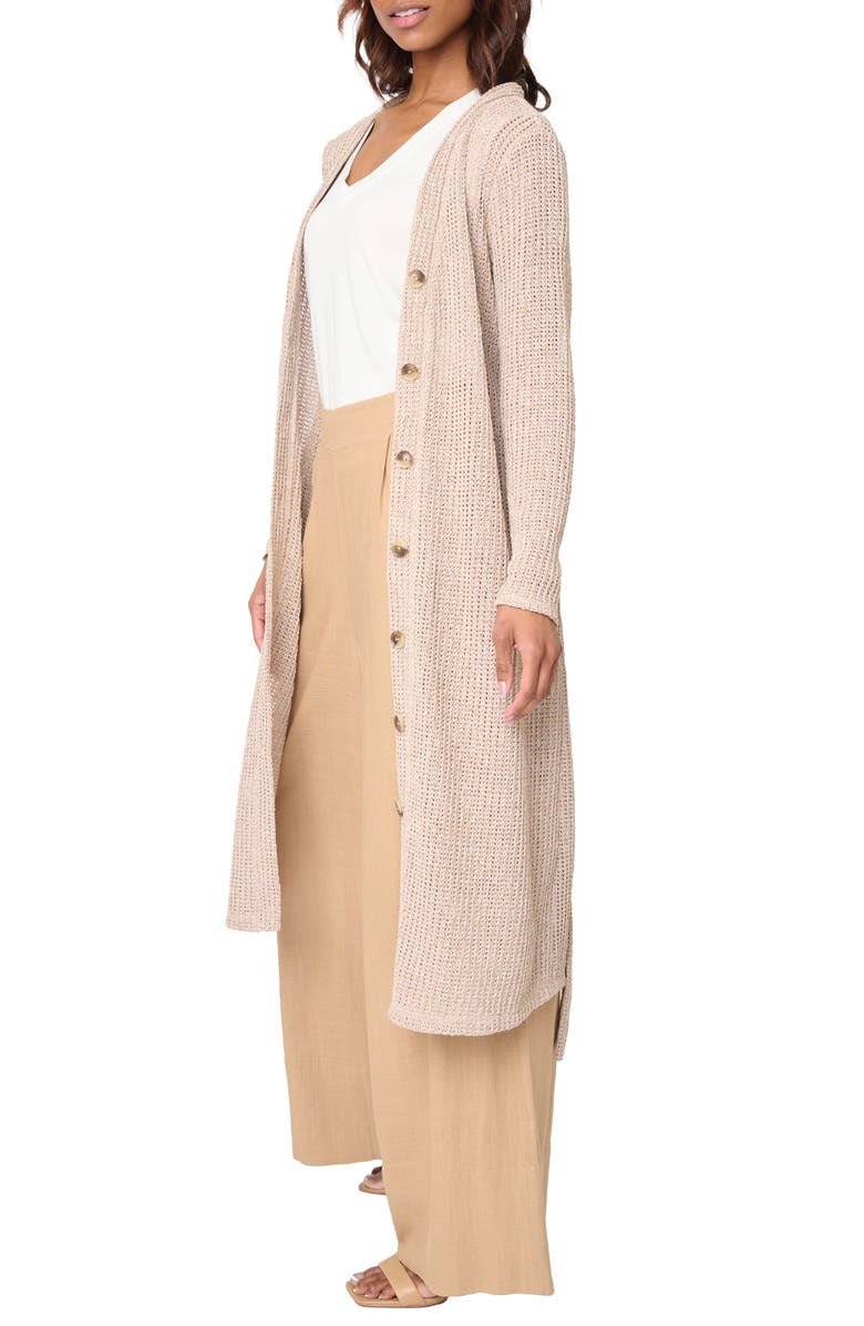 GIBSONLOOK Open Stitch Duster Cardigan, Alternate, color, Oatmeal