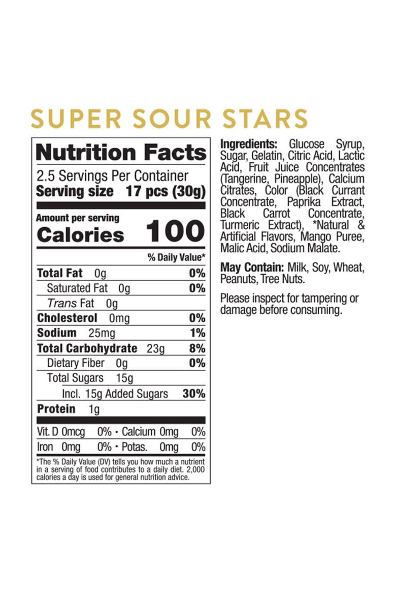 4-Piece Charlie Brown Super Sour Stars Set, Alternate, color, NO COLOR