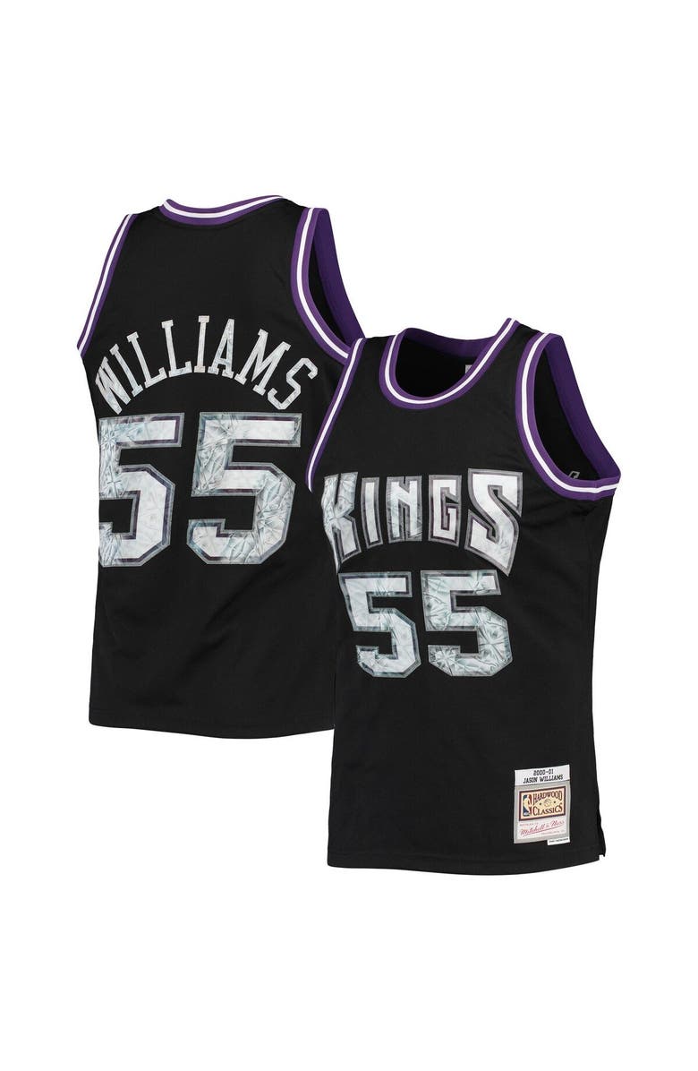 Mitchell & Ness Men's Mitchell & Ness Jason Williams Black Sacramento Kings 2000/01 Hardwood Classics NBA 75th Anniversary Diamond Swingman Jersey, Alternate, color, 