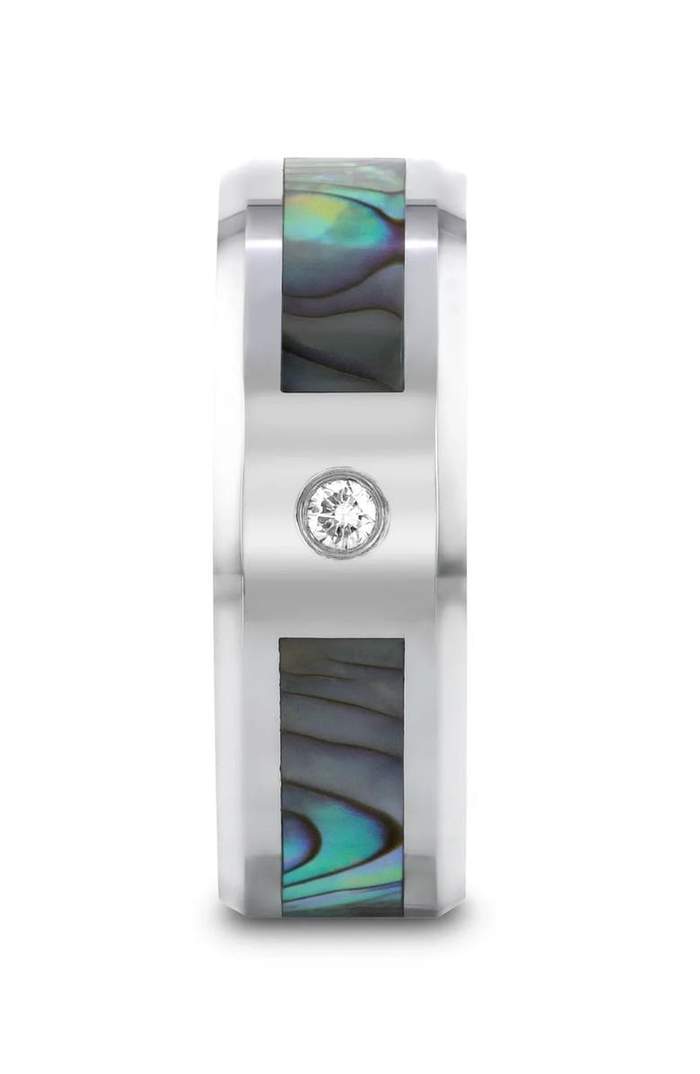 Larson Jewelers Honolulu Mother of Pearl White Diamond Ring, Alternate, color, Mother Of Pearl