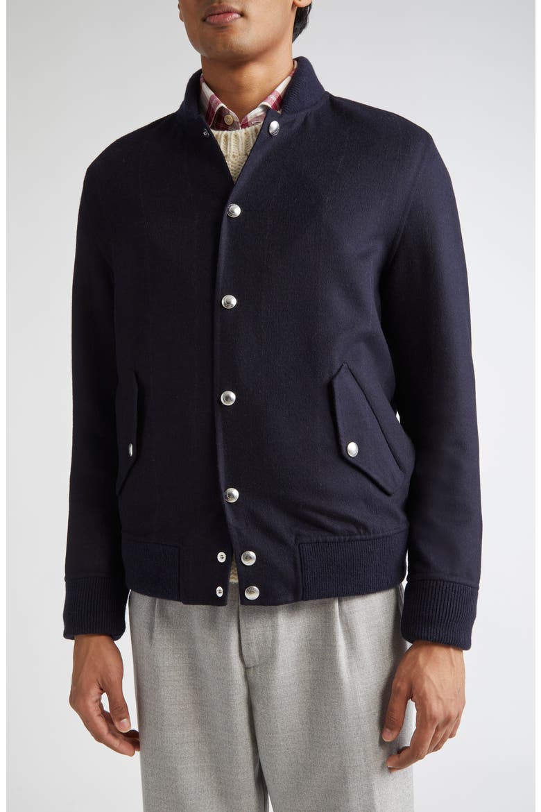 Wool Bomber Jacket, Alternate, color, 11 NAVY BLUE