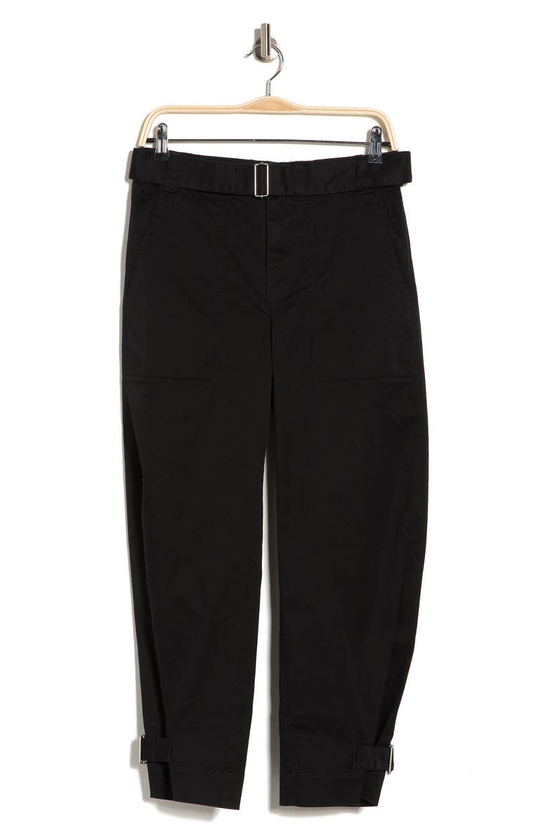 Proenza Schouler White Label Crop Stretch Cotton Twill Pants, Alternate, color, 