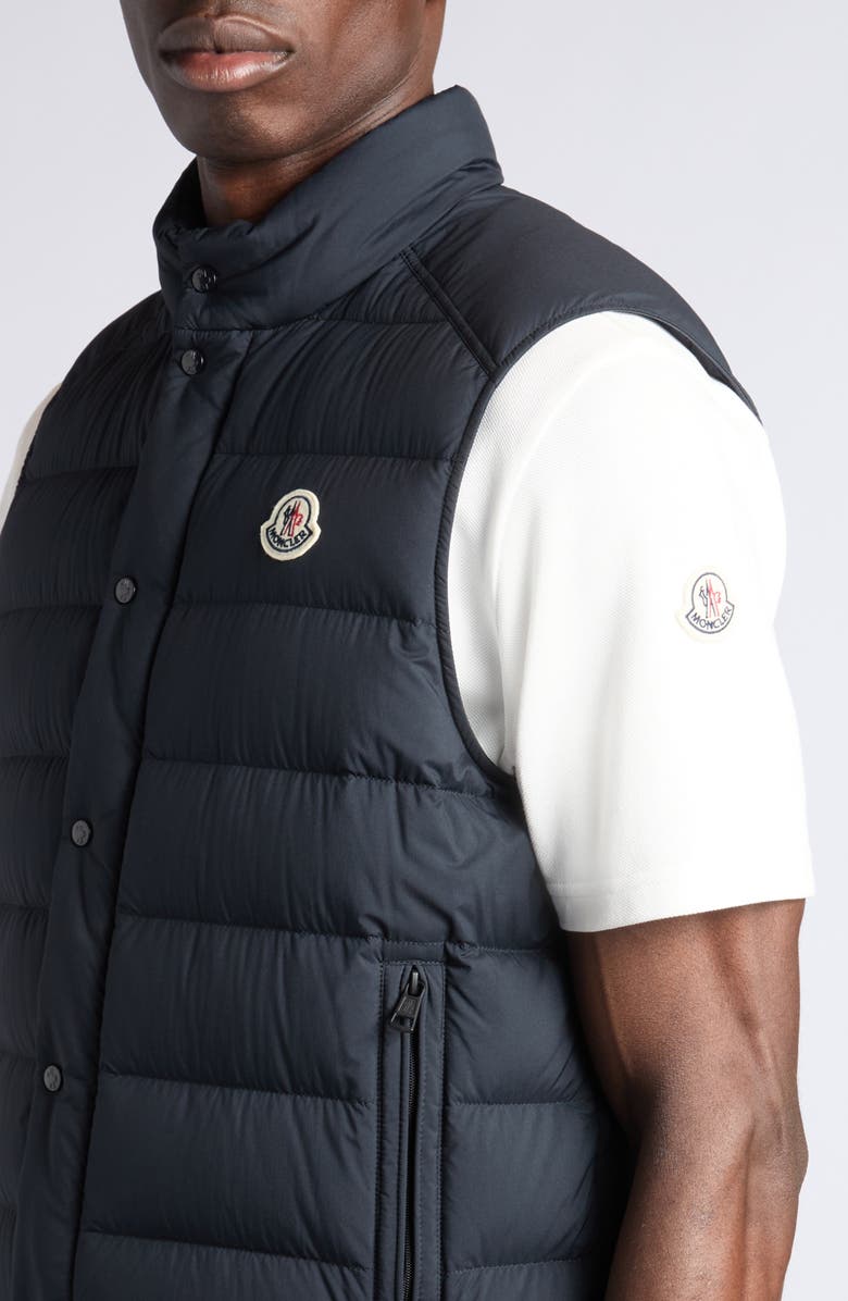 Moncler Barthe Down Puffer Vest, Alternate, color, Black