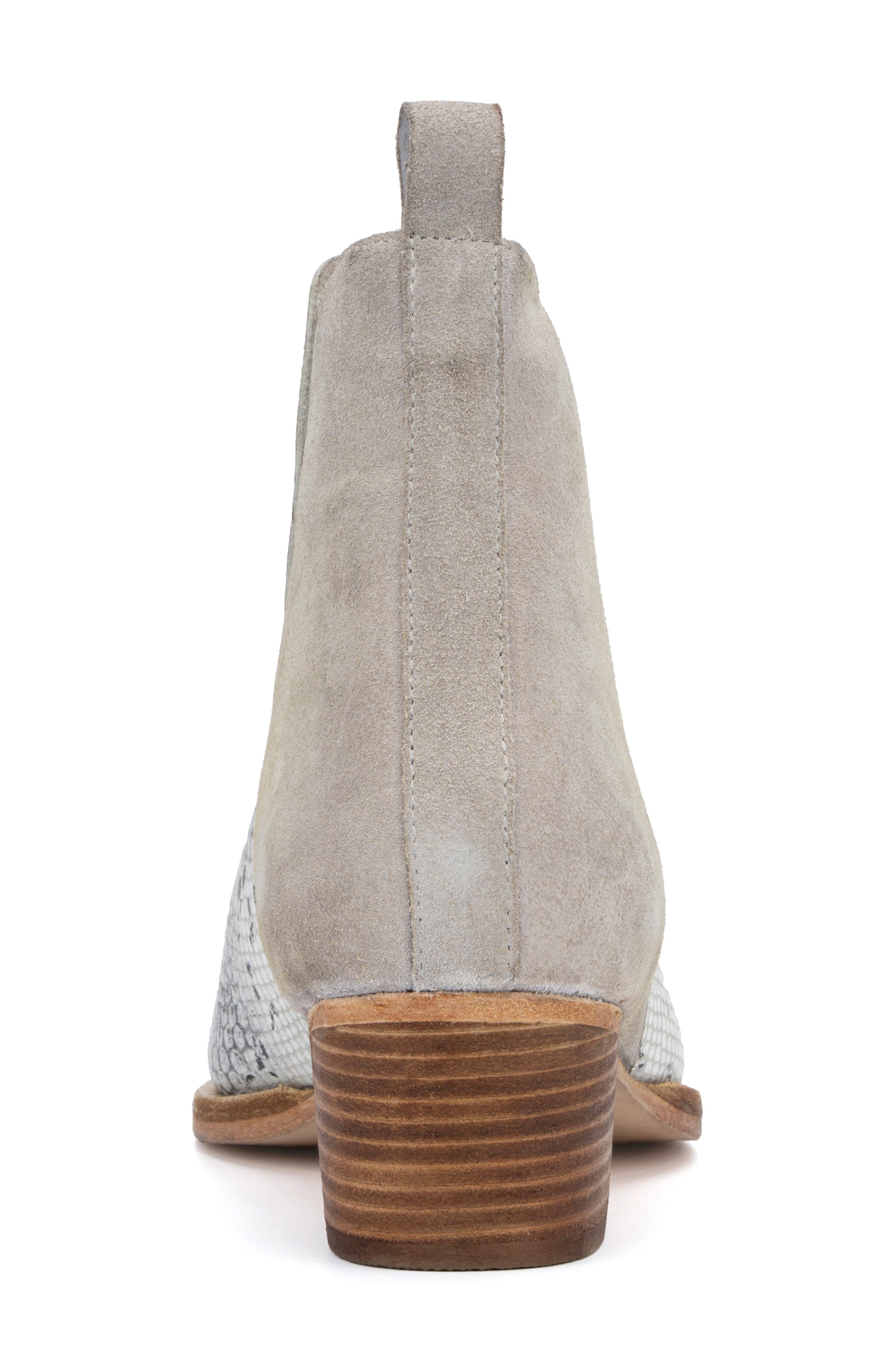 VINTAGE FOUNDRY Kara Block Heel Bootie, Alternate, color, White