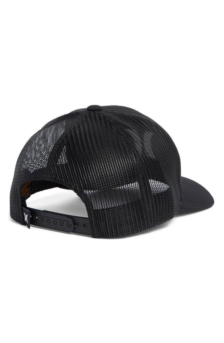 Hurley Del Mar Trucker Baseball Cap, Alternate, color, Black/White
