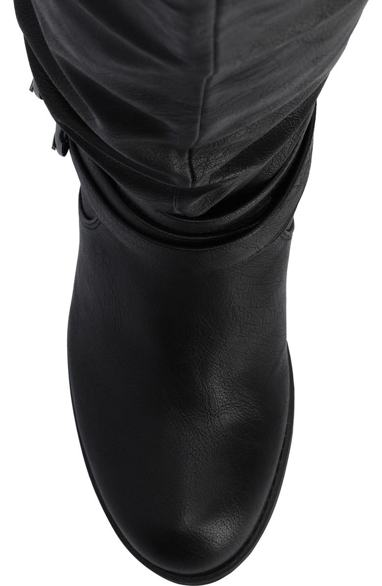 Journee Collection Late Buckle Tall Boot, Alternate, color, Black
