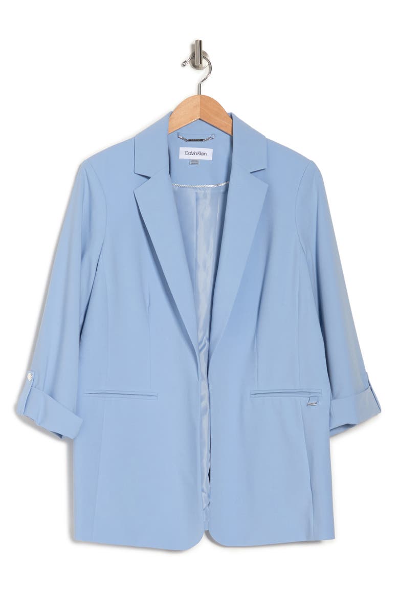 Calvin Klein Roll Tab Blazer, Alternate, color, Serene