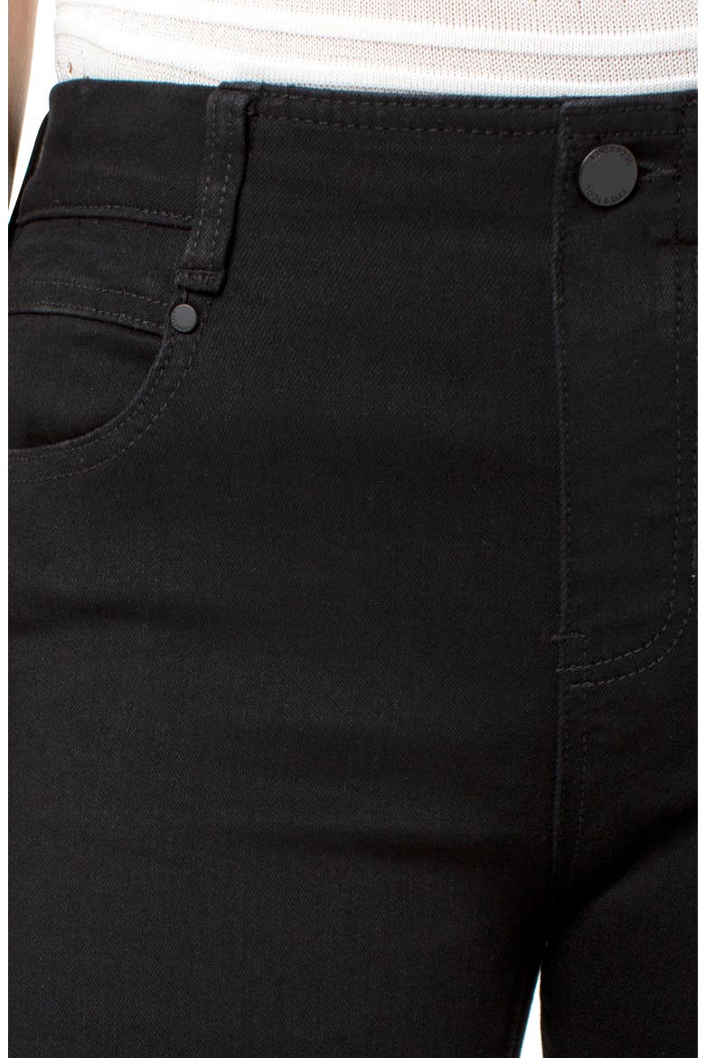 Gia Glider Pull-On Straight Leg Jeans, Alternate, color, BLACK