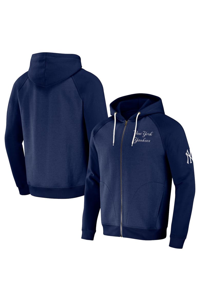 Men's Darius Rucker Collection by Fanatics  Navy New York Yankees Raglan Full-Zip Hoodie, Main, color, Navy