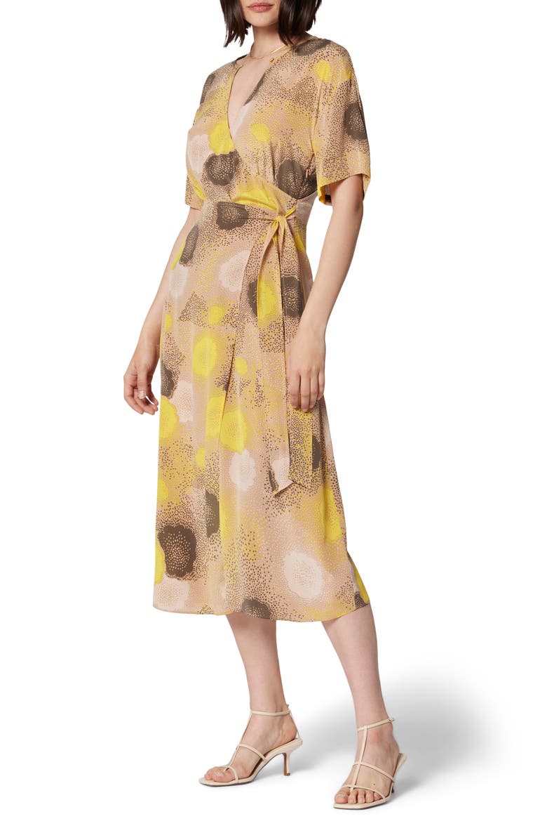 Equipment Korinne Silk Wrap Dress, Alternate, color, Praline Multi