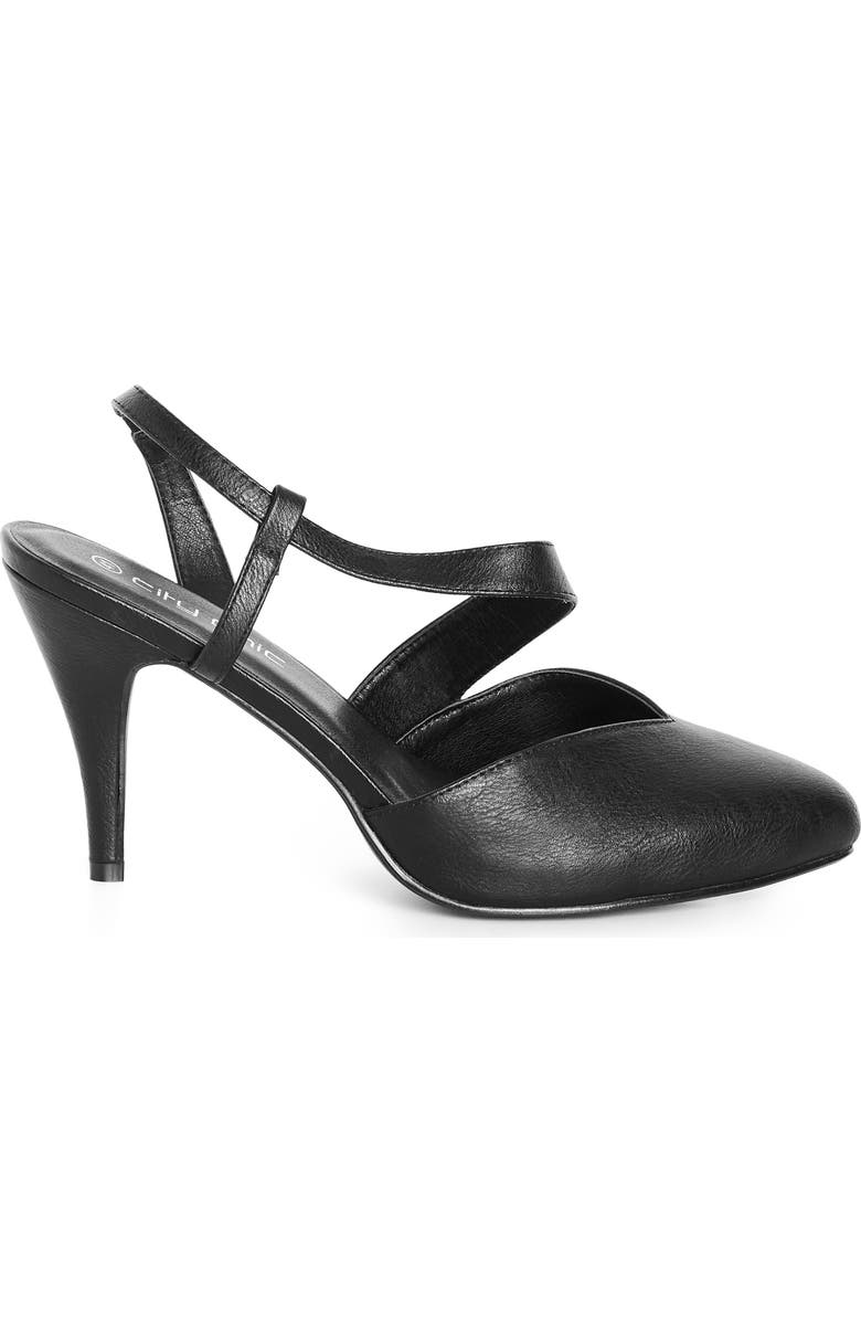 City Chic Helen Slingback Pump, Alternate, color, Black