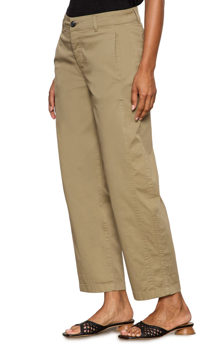 Sanctuary Boyfriend Cruiser Barrel Twill Pants, Alternate, color, Covert Green