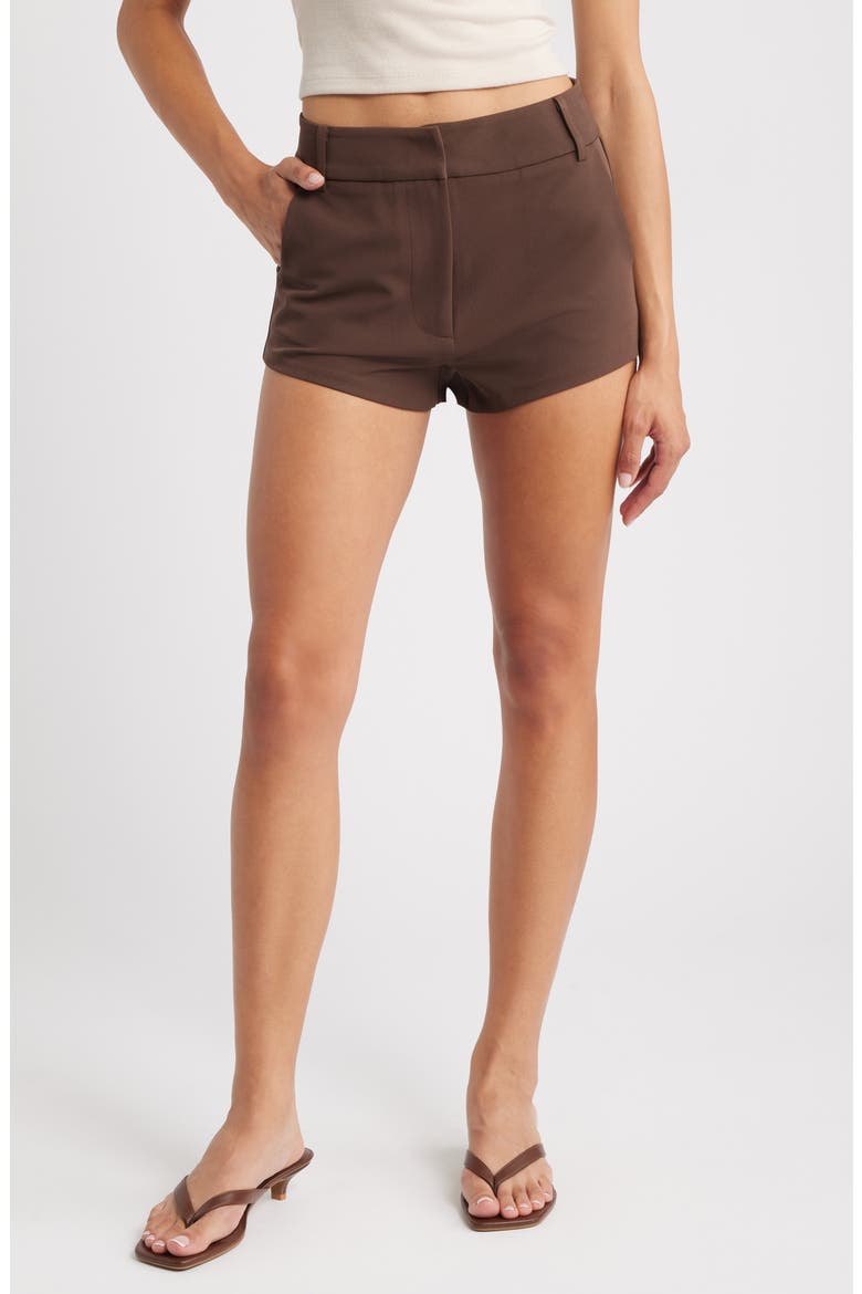 Ellis Mini Shorts, Main, color, CHOCOLATE BROWN