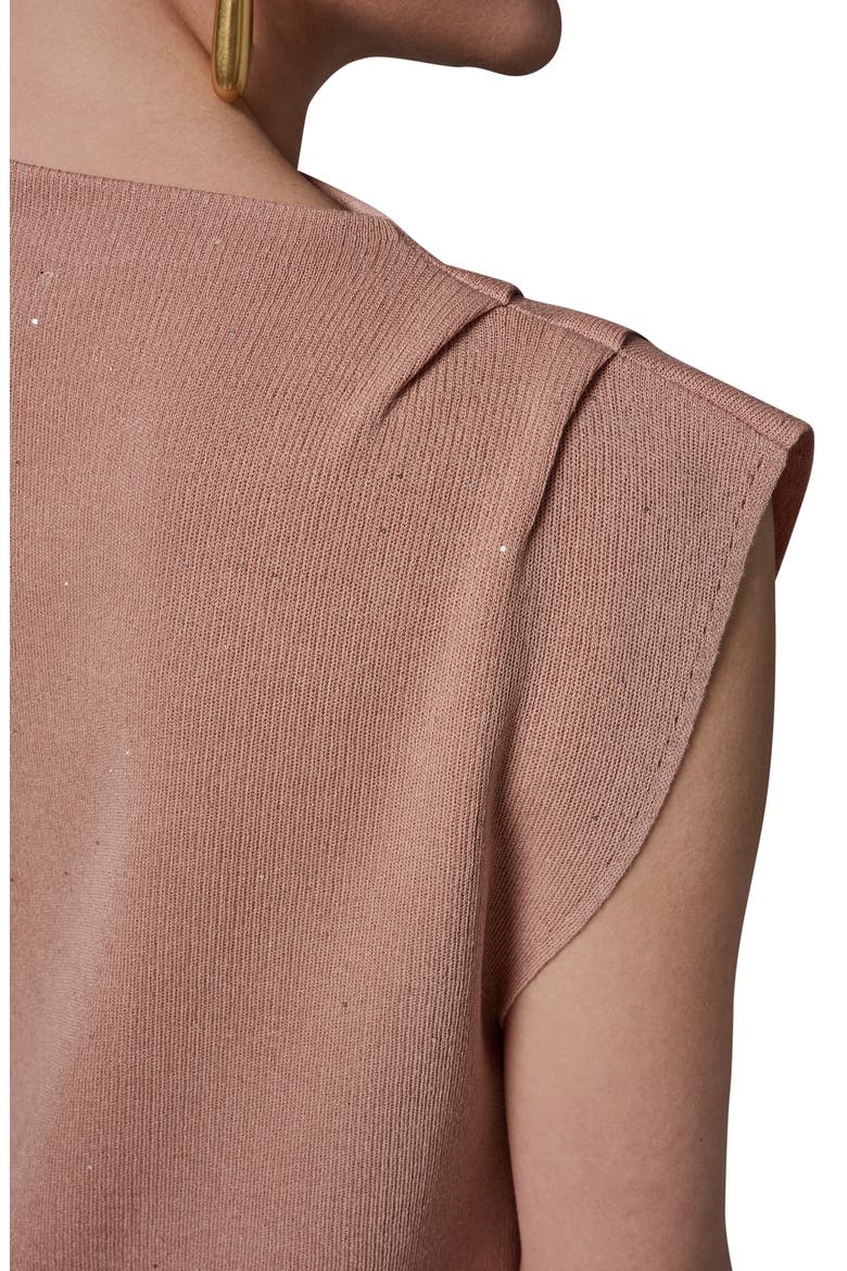 Shimmer Asymmetric Mock Neck Sweater, Alternate, color, UMBRIA