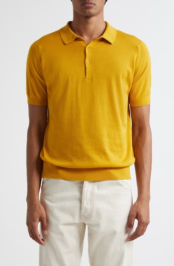 John Smedley Elias Sea Island Cotton & Cashmere Polo Sweater