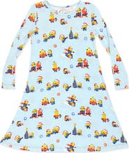 Bellabu Bear Kids' Merry Minions Holiday Long Sleeve Dress