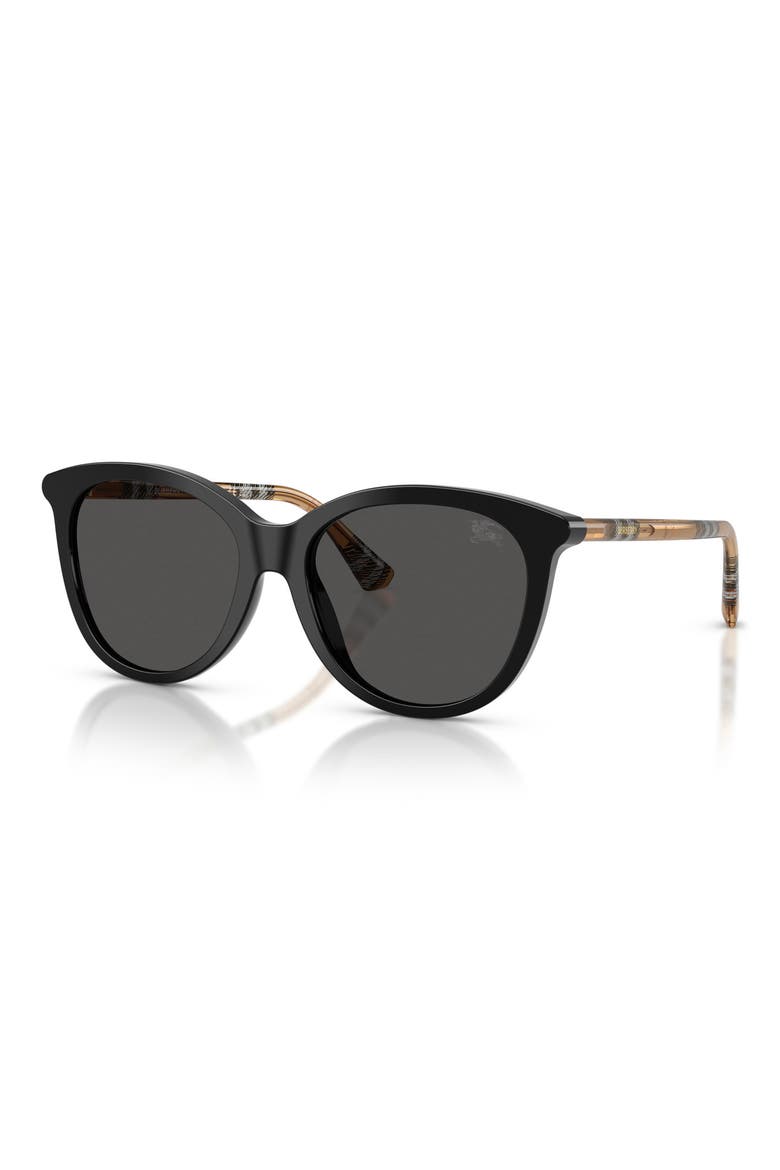 55mm Phantos Sunglasses, Alternate, color, BLACK/DARK GREY