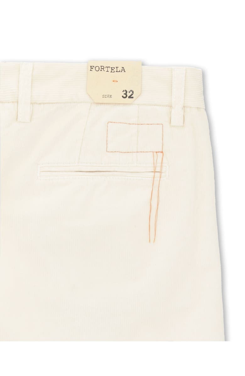 Fortela Pences Corduroy Pleated Trousers, Alternate, color, White