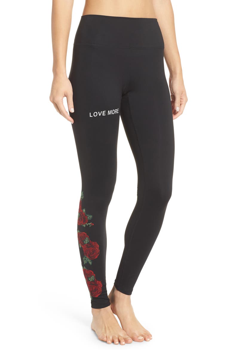 Rose Perfect High Waist Leggings, Main, color, VINTAGE BLACK