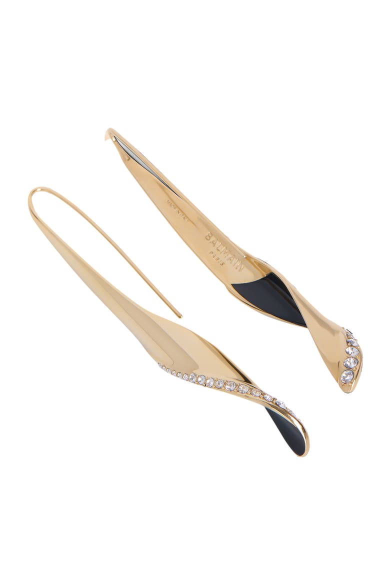 Organic Twist Earrings in Lacquered Brass, Alternate, color, multicolor