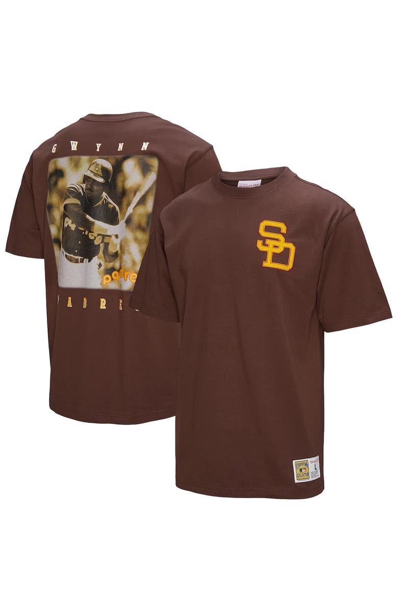 Mitchell & Ness Men's Mitchell & Ness Tony Gwynn Brown San Diego Padres Legends Collection Vintage Logo T-Shirt, Main, color, Brown