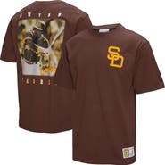 Mitchell & Ness Men's Mitchell & Ness Tony Gwynn Brown San Diego Padres Legends Collection Vintage Logo T-Shirt