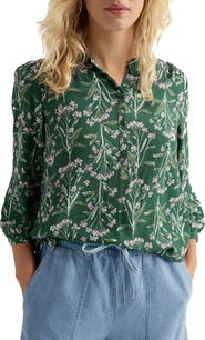 Seasalt Cornwall Willow Floral Print Popover Top