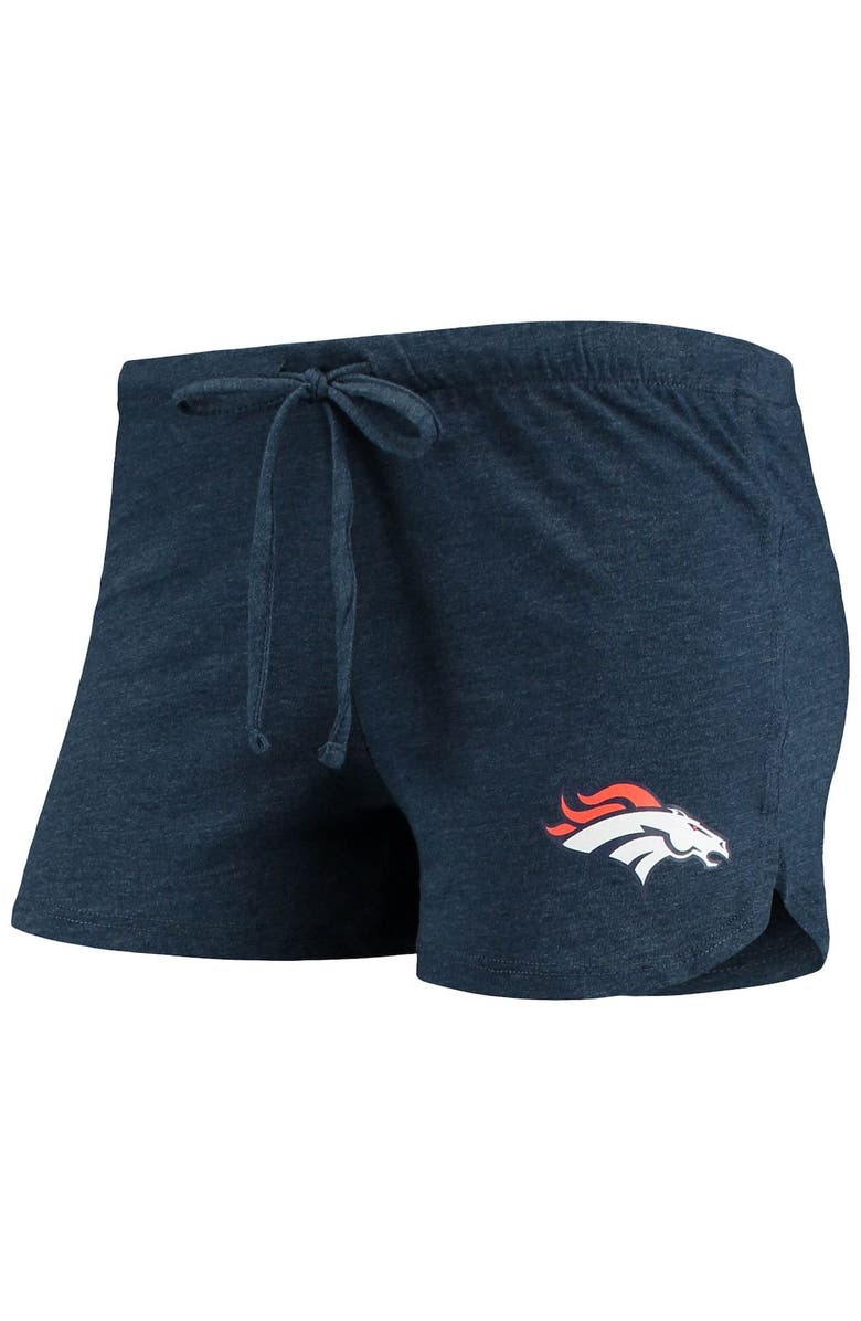 CONCEPTS SPORT Women's Concepts Sport Navy Denver Broncos Meter Knit Long Sleeve Raglan Top & Shorts Sleep Set, Alternate, color, 