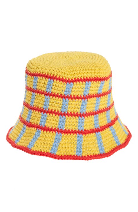 Plaid Crochet Bucket Hat