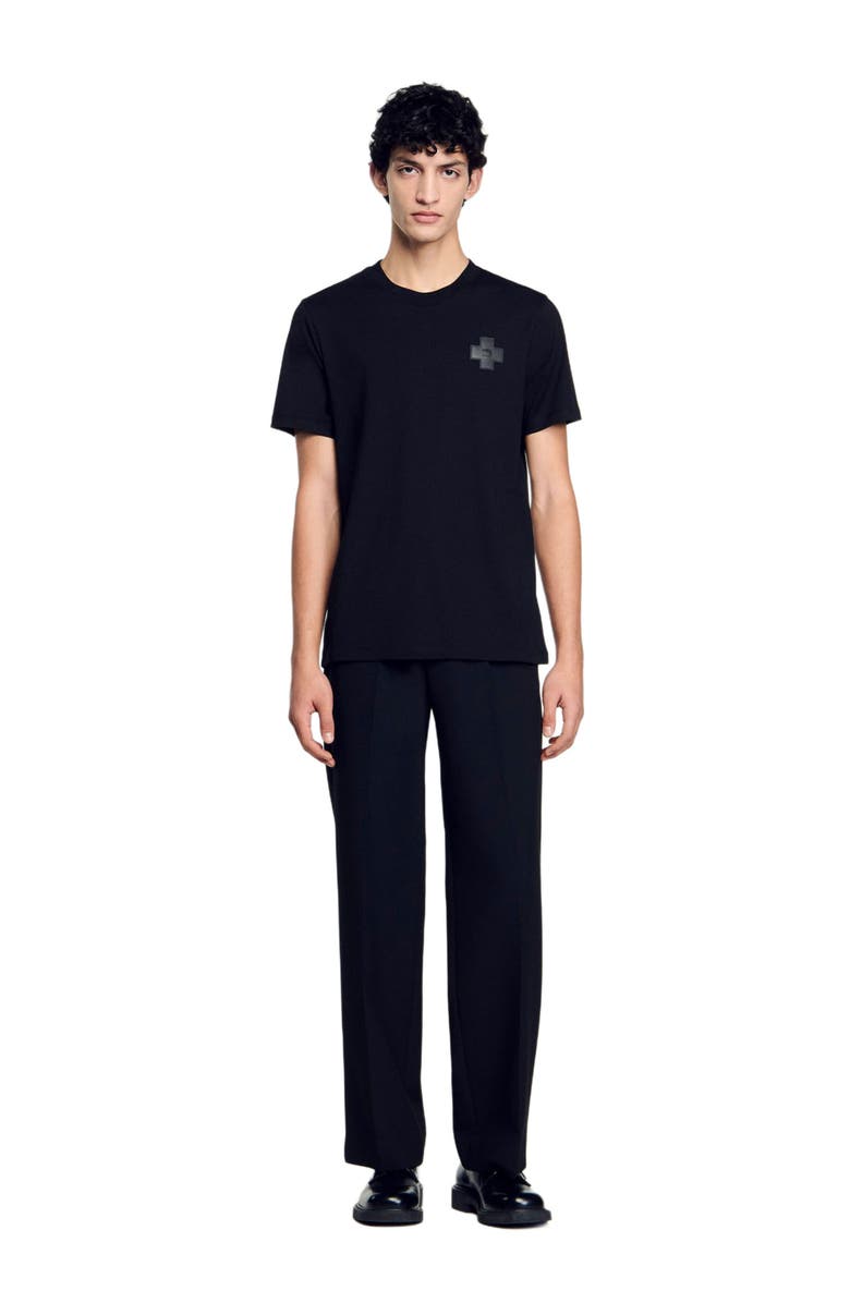 SANDRO Cross T-shirt, Main, color,