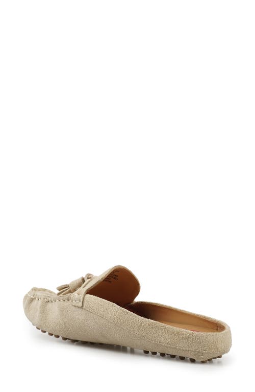 National Comfort Tal Tassel Mule In Natural Suede