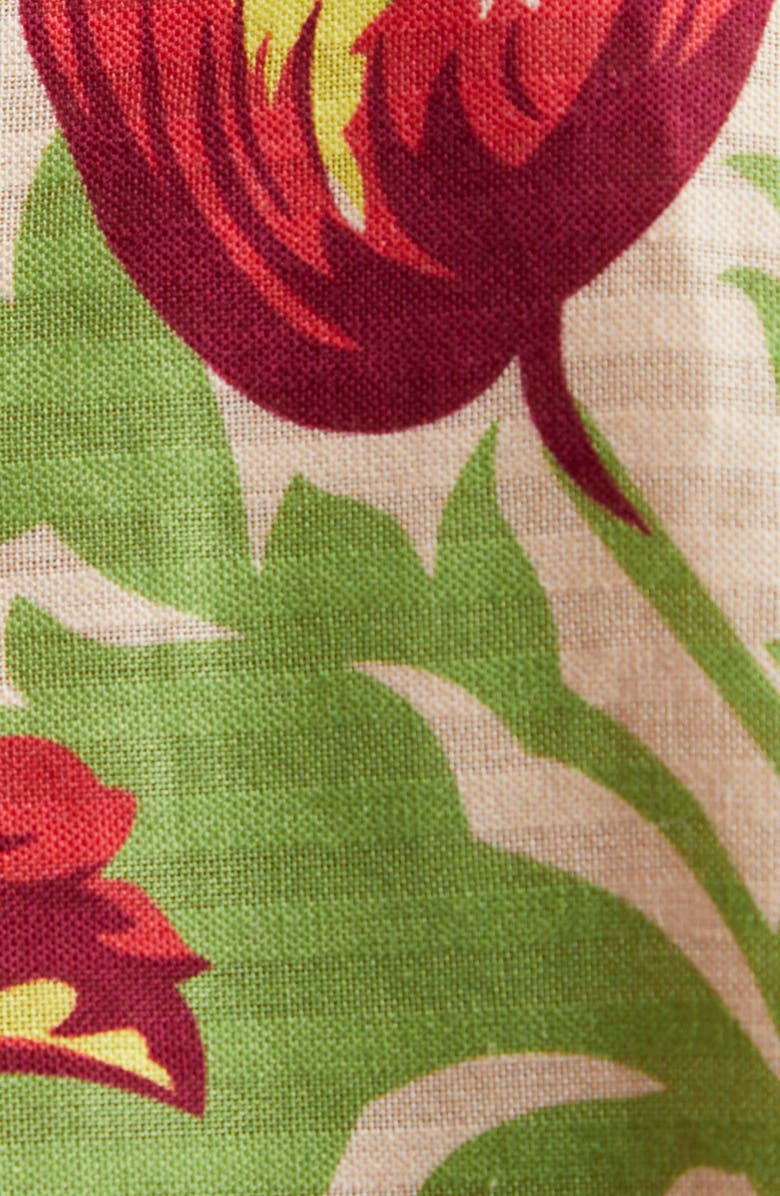 Bode Hibiscus Stripe Cotton Mini Shirtdress, Alternate, color, 