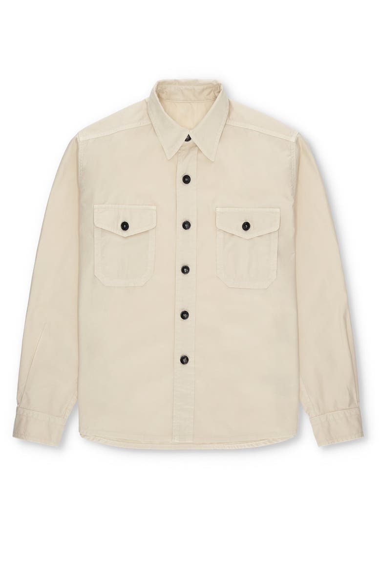 Fortela Kenny Twill Cotton Overshirt, Main, color, Milk