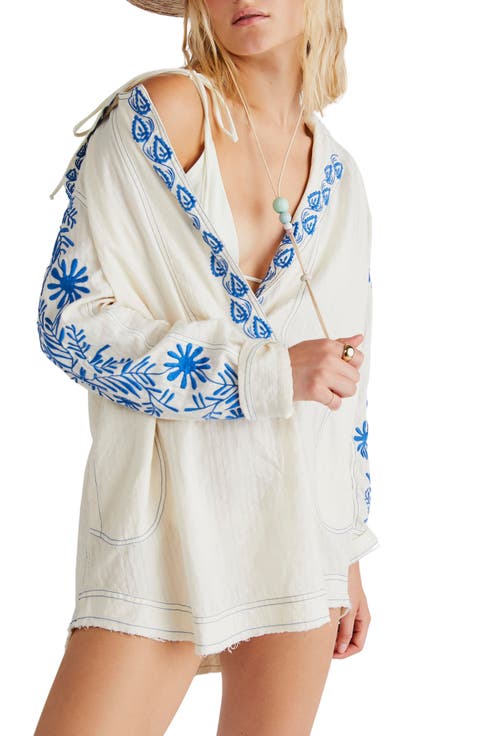 Lagos Embroidered Oversize Cotton Hoodie