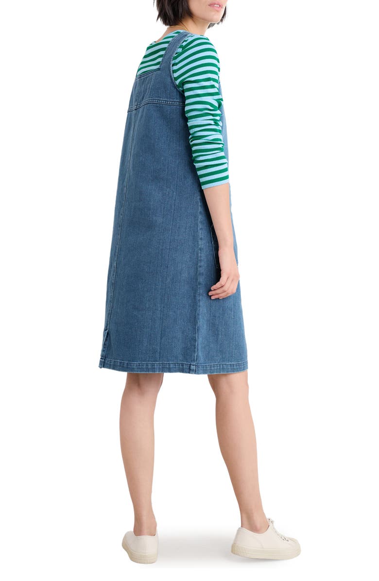 Seasalt Cornwall Calican Pinafore Denim Dress, Alternate, color, 