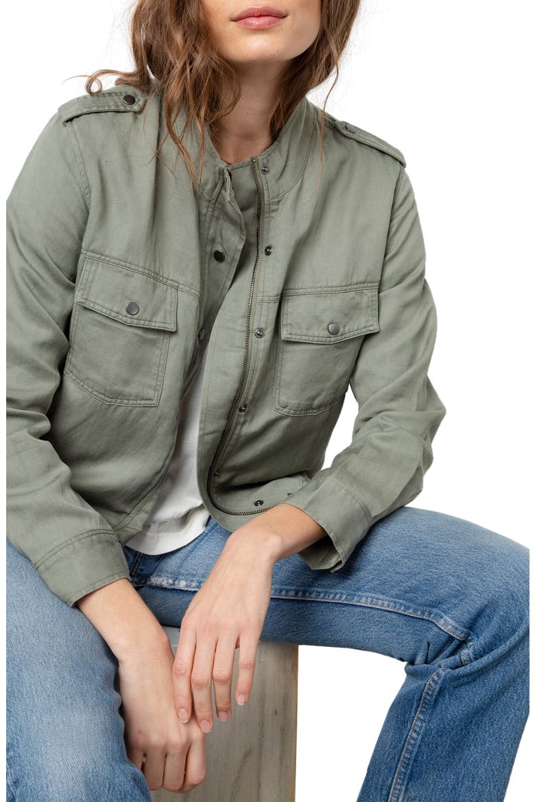 Collins Military Jacket, Main, color, SAGE
