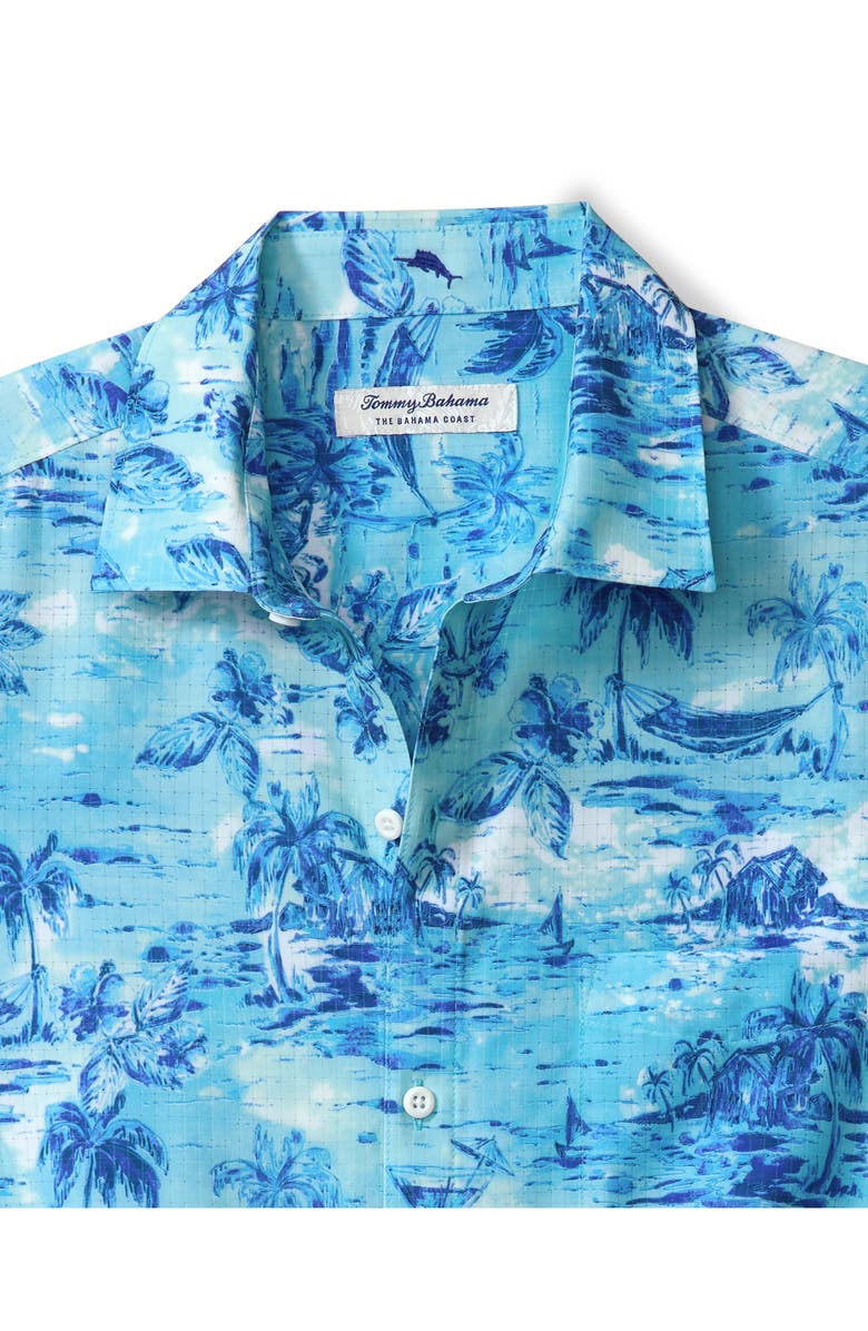 Tommy Bahama Bahama Coast Tidal Pursuit IslandZone<sup>®</sup> Short Sleeve Button-Up Shirt, Alternate, color, Beach Bum
