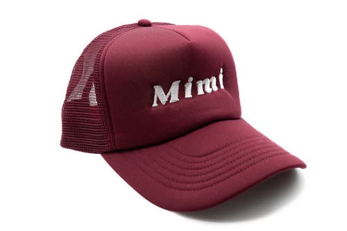 Rey To Z Mimi Foam Trucker Hat In Burgundy