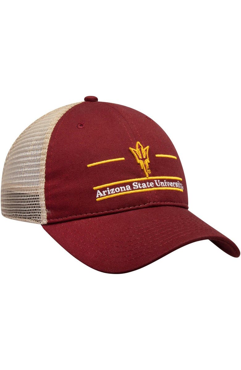 THE GAME Men's The Game Maroon Arizona State Sun Devils Split Bar Trucker Adjustable Hat, Alternate, color, 