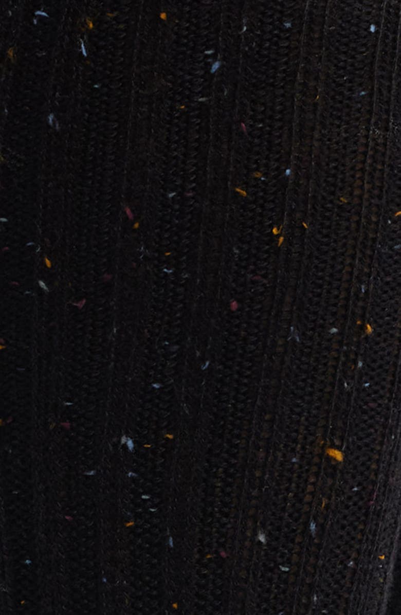 Hue Rib Tweed Knee High Socks, Alternate, color, Black