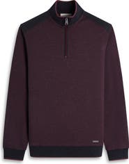 Bugatchi Mélange Quarter Zip Top
