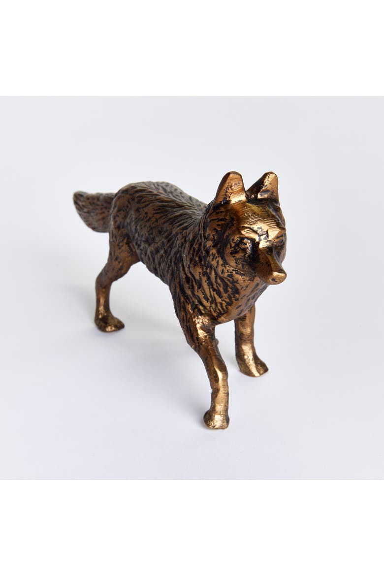 Sly Fox Sculpture, Main, color, Gold