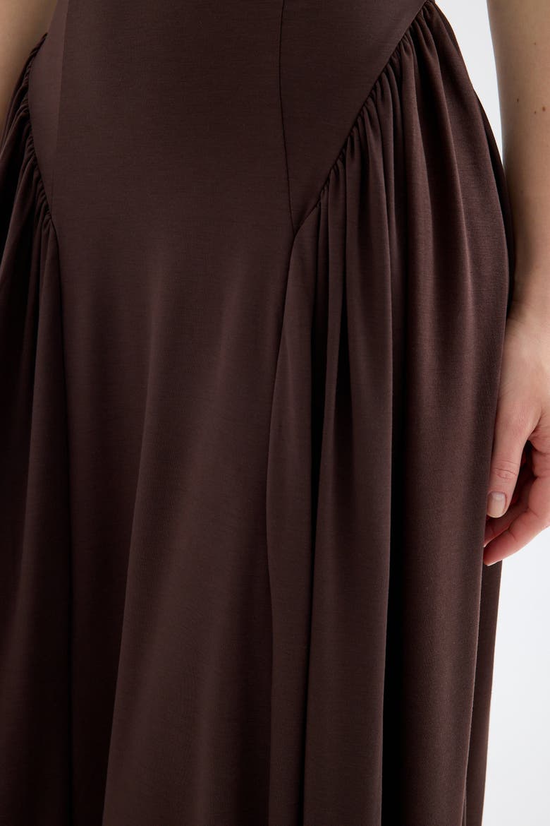 Elaris Sleeveless Stretch Maxi Dress, Alternate, color, Brown
