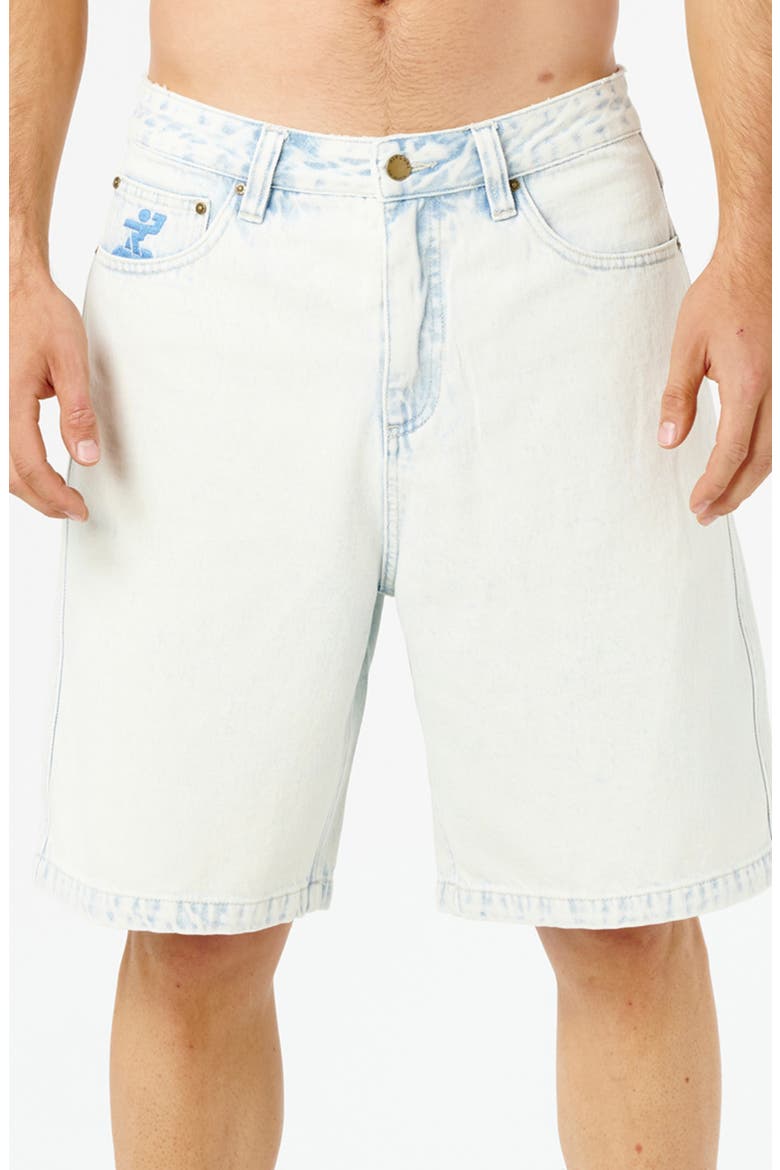 Liquid Trips Denim Shorts, Main, color, LIGHT ACID BLUE