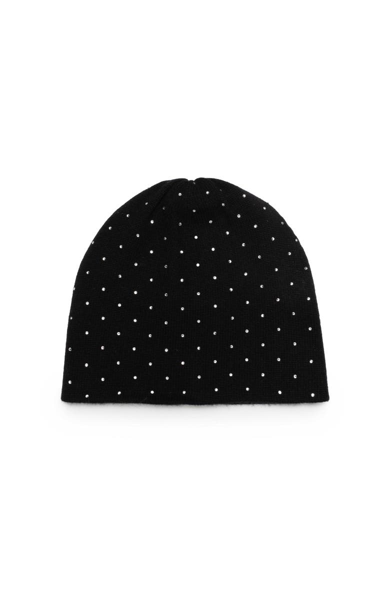 Generation Love Norah Crystal Beanie, Main, color, Black