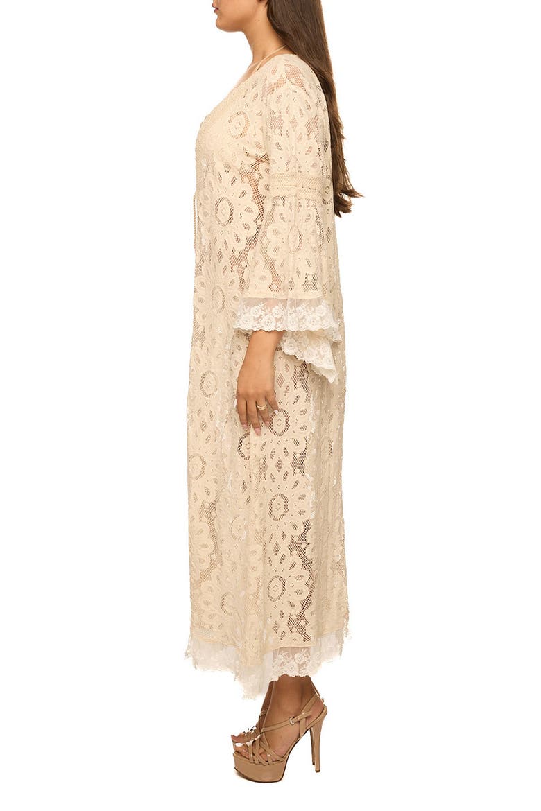Long Sleeve Lace Duster, Alternate, color, IVORY