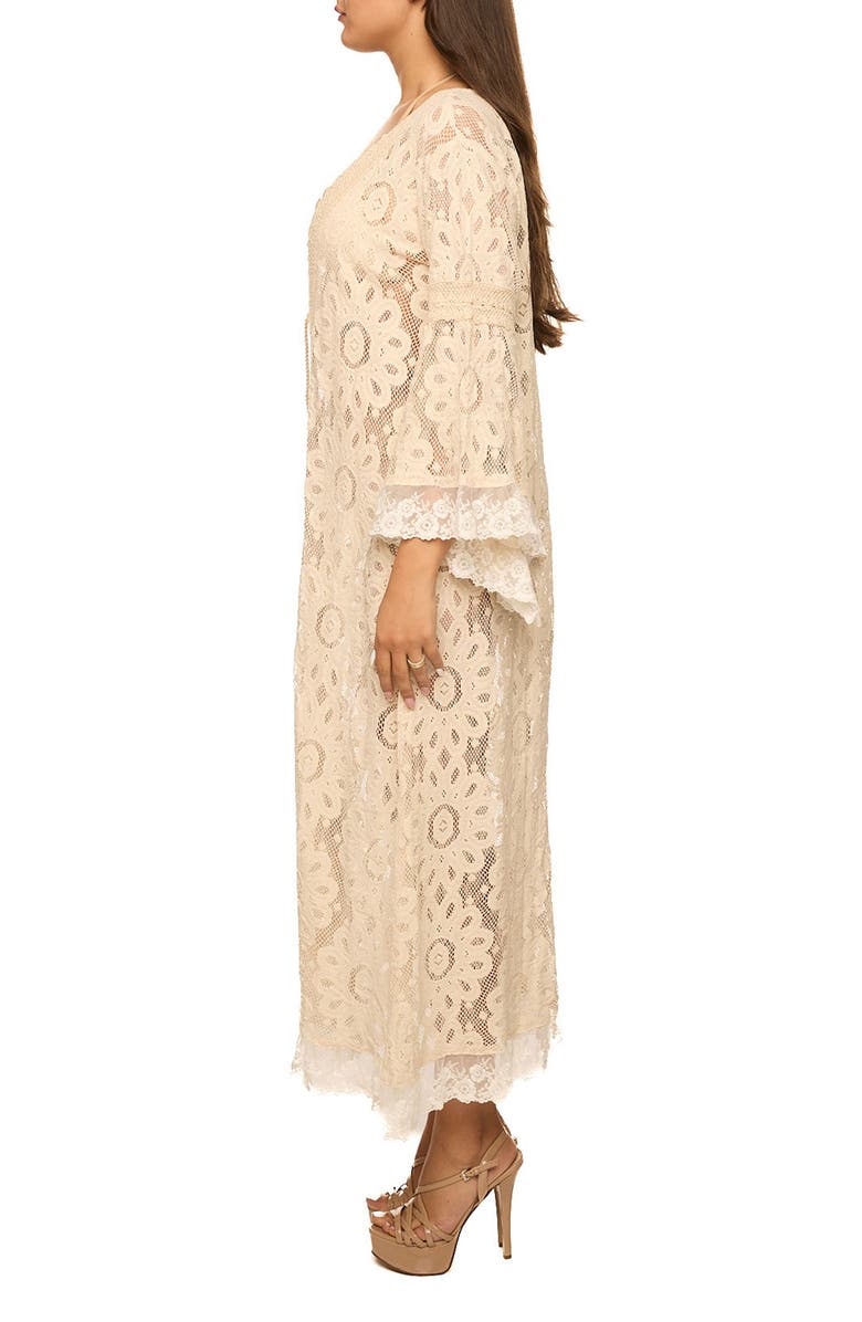RANEES Long Sleeve Lace Duster, Alternate, color, Ivory