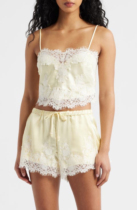 Eyelash Lace Satin Camisole